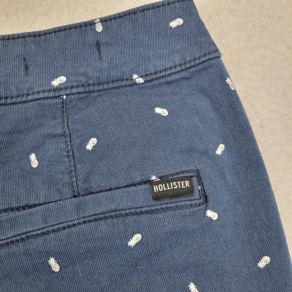 Hollister Epic Flex Flat Front Shorts Mens 28 Blue Pineapple Print 7 Inch Inseam - Picture 9 of 9